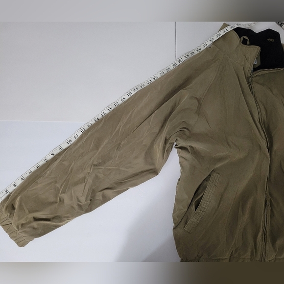 Cherokee Mens Khaki Worker Farmcore Chore Fleece Lined Rustic Bomber Jacket - Picture 3 of 11